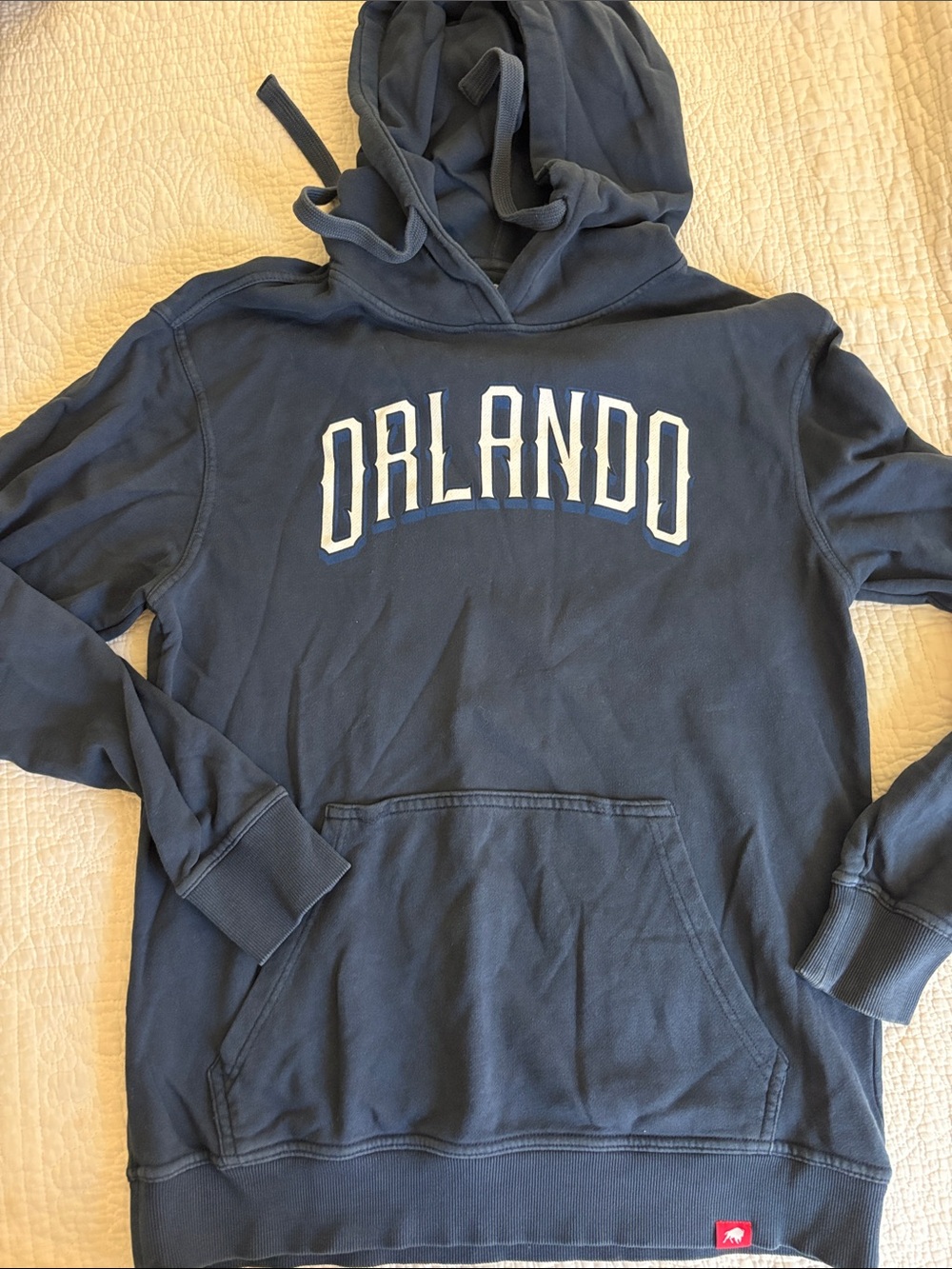 Orlando Navy Hooded Sweatshirt - Men's Casual Pullover Sportique Medium M